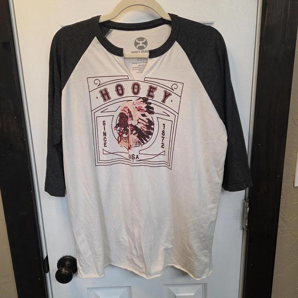 Hooey Brands Women's Raglan Sleeve Shirt with Native American Graphic XXL